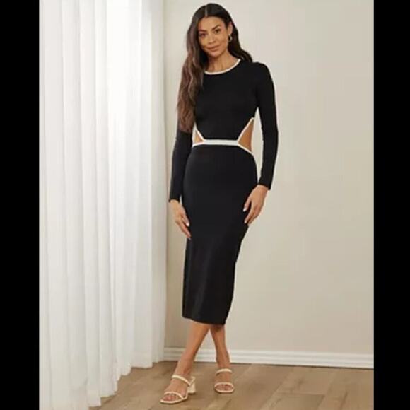 RARE!!! MANGO Contrast Piping Knit Dress NWT - Picture 11 of 16